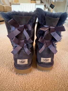 UGG Navy Shearling Lined Boots